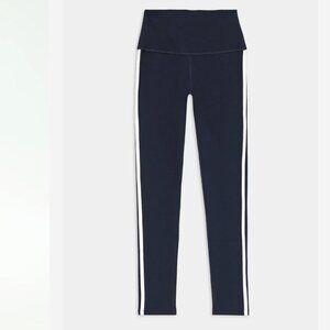 Splits59 Amber Airweight High Waist 7/8 Legging in Indigo Blue White L $128